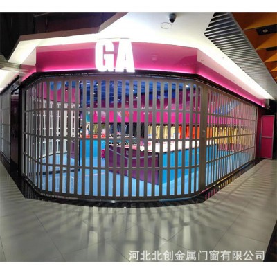商场水晶卷帘门任丘厂家安装，门店水晶折叠门厂家安装